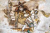 The great Chola temples of Tamil Nadu - The Brihadishwara Temple of Thanjavur. Painting of the Nayaka period (xvii c.) on the inside wall of the cloister. 